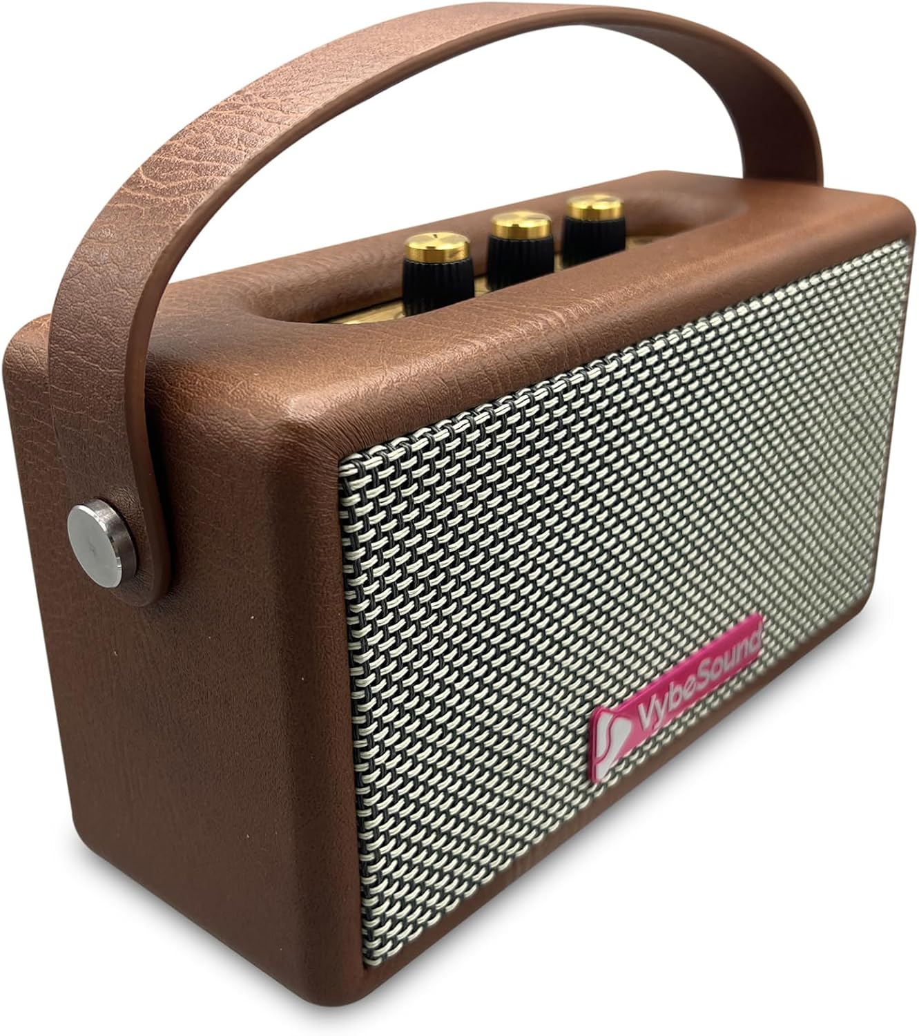 RetroVybe Mini, Portable Bluetooth Speaker Brown