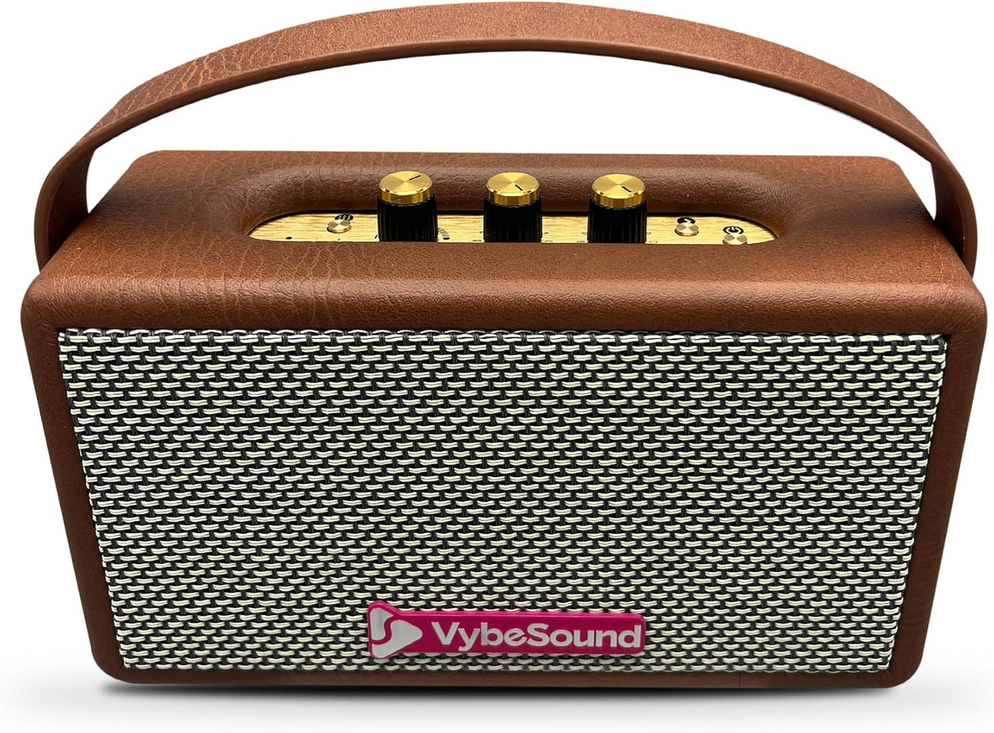 RetroVybe Mini, Portable Bluetooth Speaker Brown