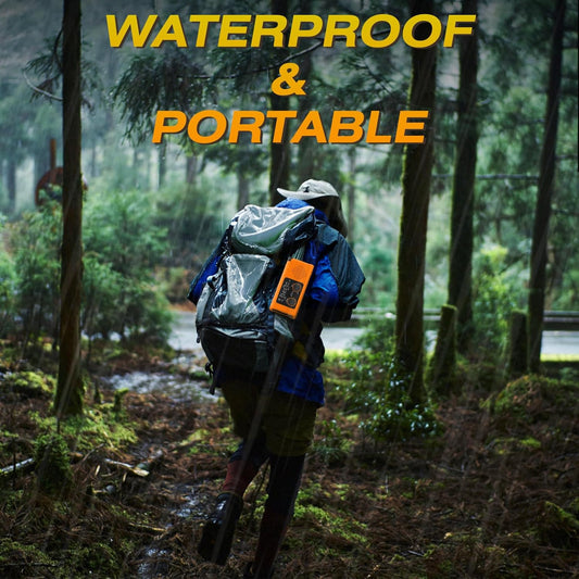 VybeSounds Hand-Crank Radio, Orange