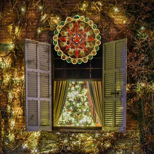 Misenka Capiz Christmas Lantern B8, 24 inches