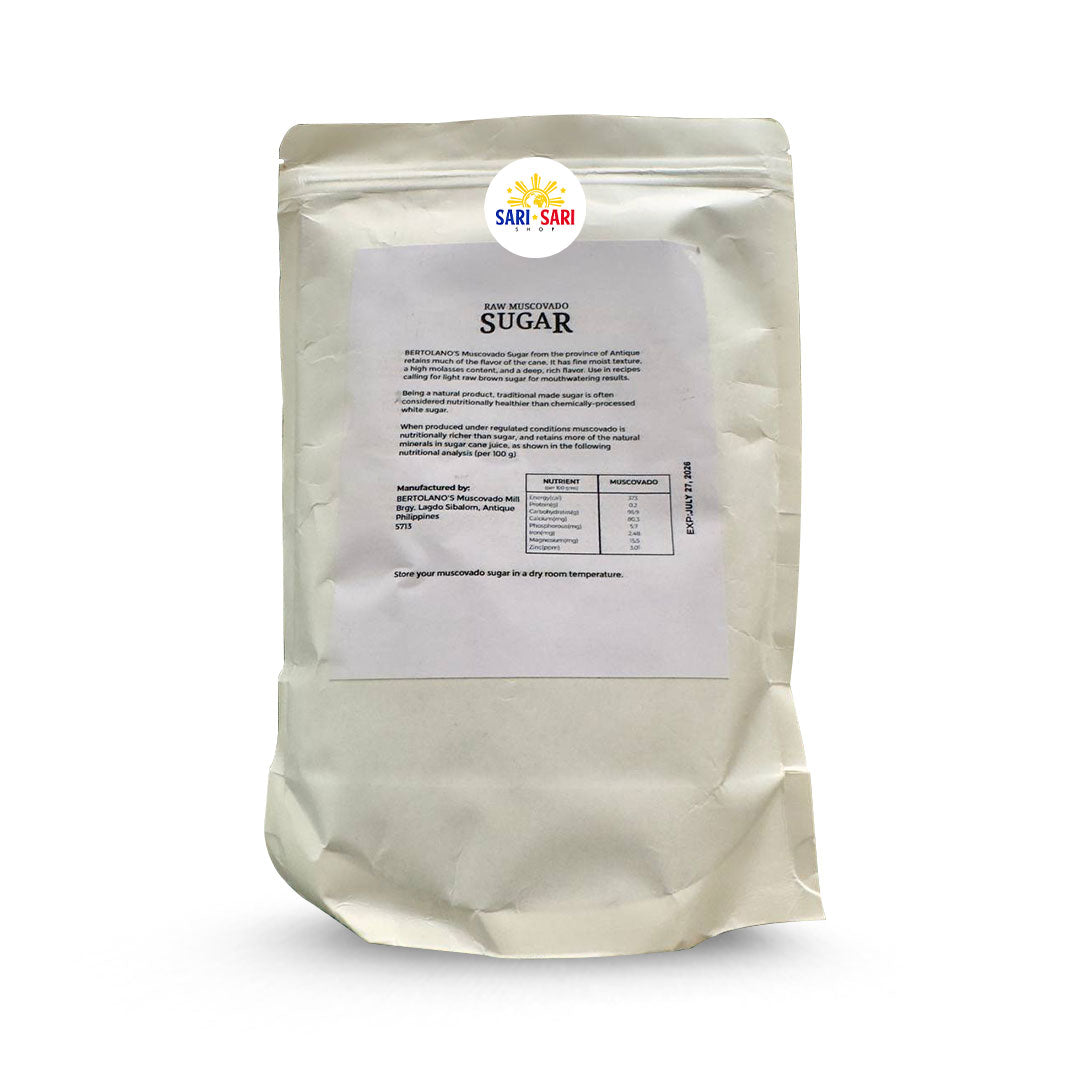 Bertolanos Raw Muscavado Sugar 500g