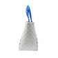Misenka Handicrafts Philippine Bayong  Azure Blue Pearl White Classic Chekered Bag - SALE 50% OFF