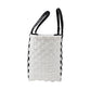 Misenka Handicrafts Philippine Bayong  Pearl White Midnight Black Classic Checkered Bag - SALE 50% OFF
