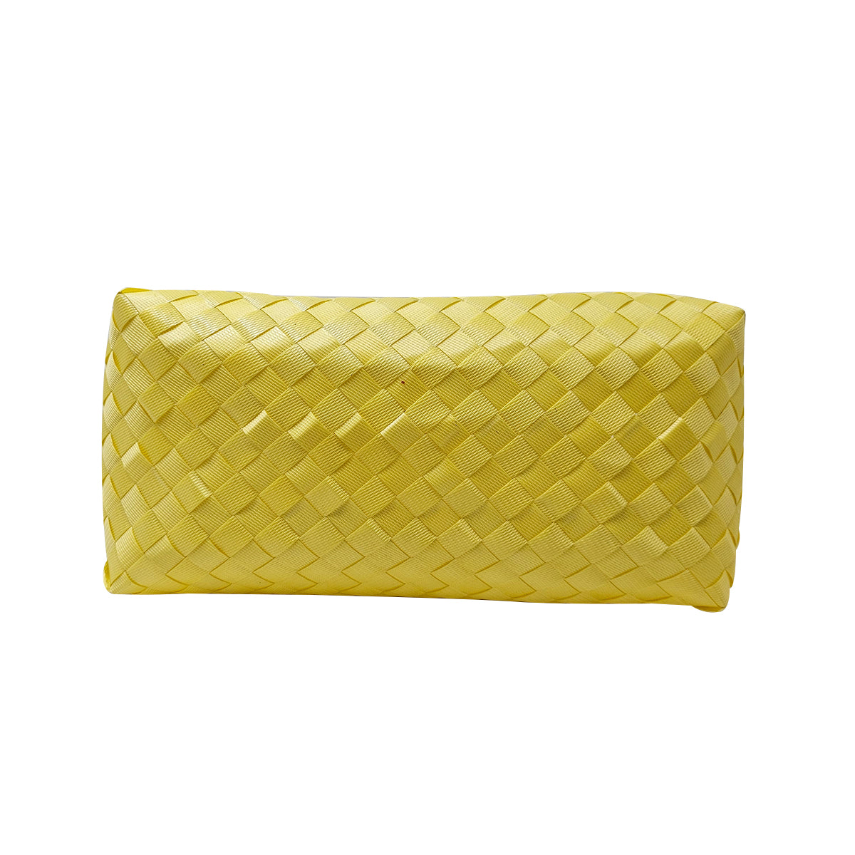 Misenka Handicrafts Philippine Bayong Sunshine Yellow Pearl White Classic Two Tone Bag