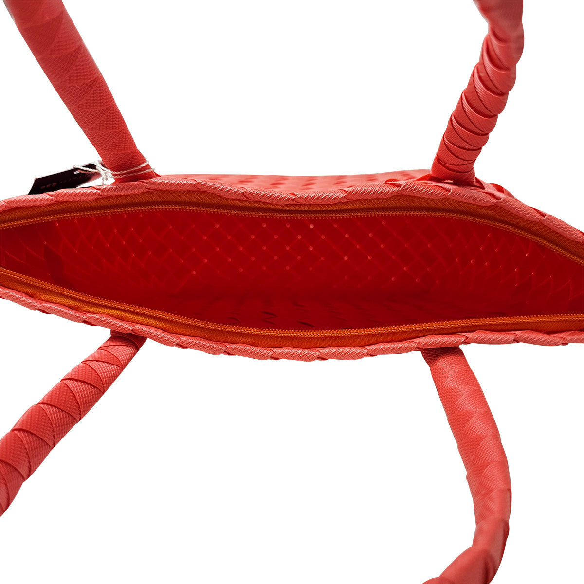 Misenka Handicrafts Philippine Bayong Coral Red Handy with Zipper Bag - SALE 50% OFF