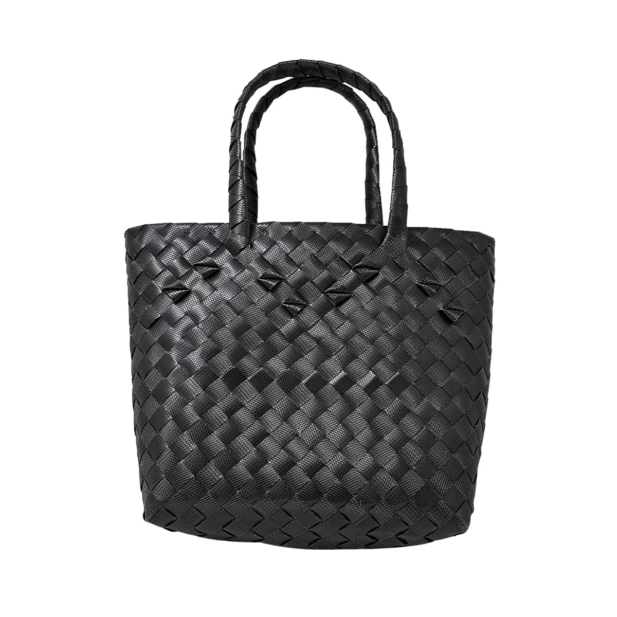 Misenka Handicrafts Philippine Bayong Midnight Black Handy with Zipper Bag - SALE 50% OFF
