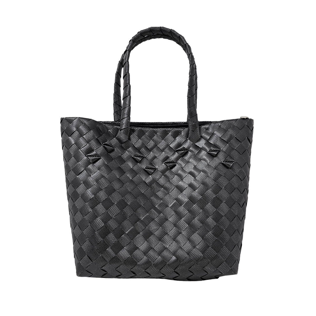 Misenka Handicrafts Philippine Bayong Midnight Black Handy with Zipper Bag - SALE 50% OFF