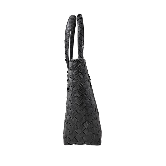 Misenka Handicrafts Philippine Bayong Midnight Black Handy with Zipper Bag - SALE 50% OFF
