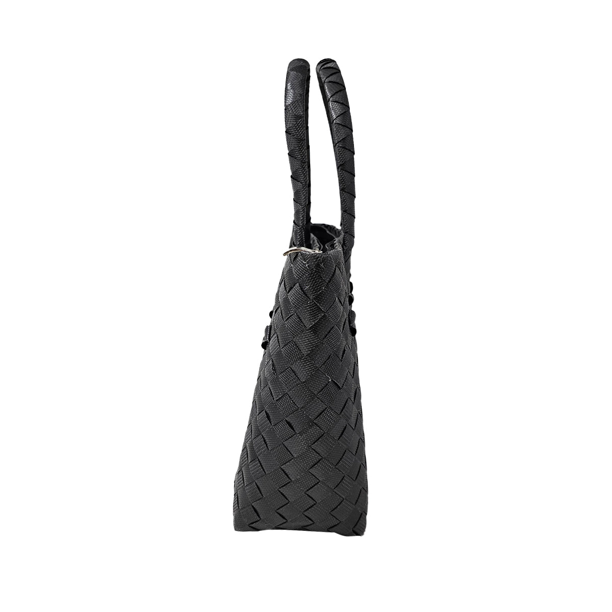 Misenka Handicrafts Philippine Bayong Midnight Black Handy with Zipper Bag - SALE 50% OFF