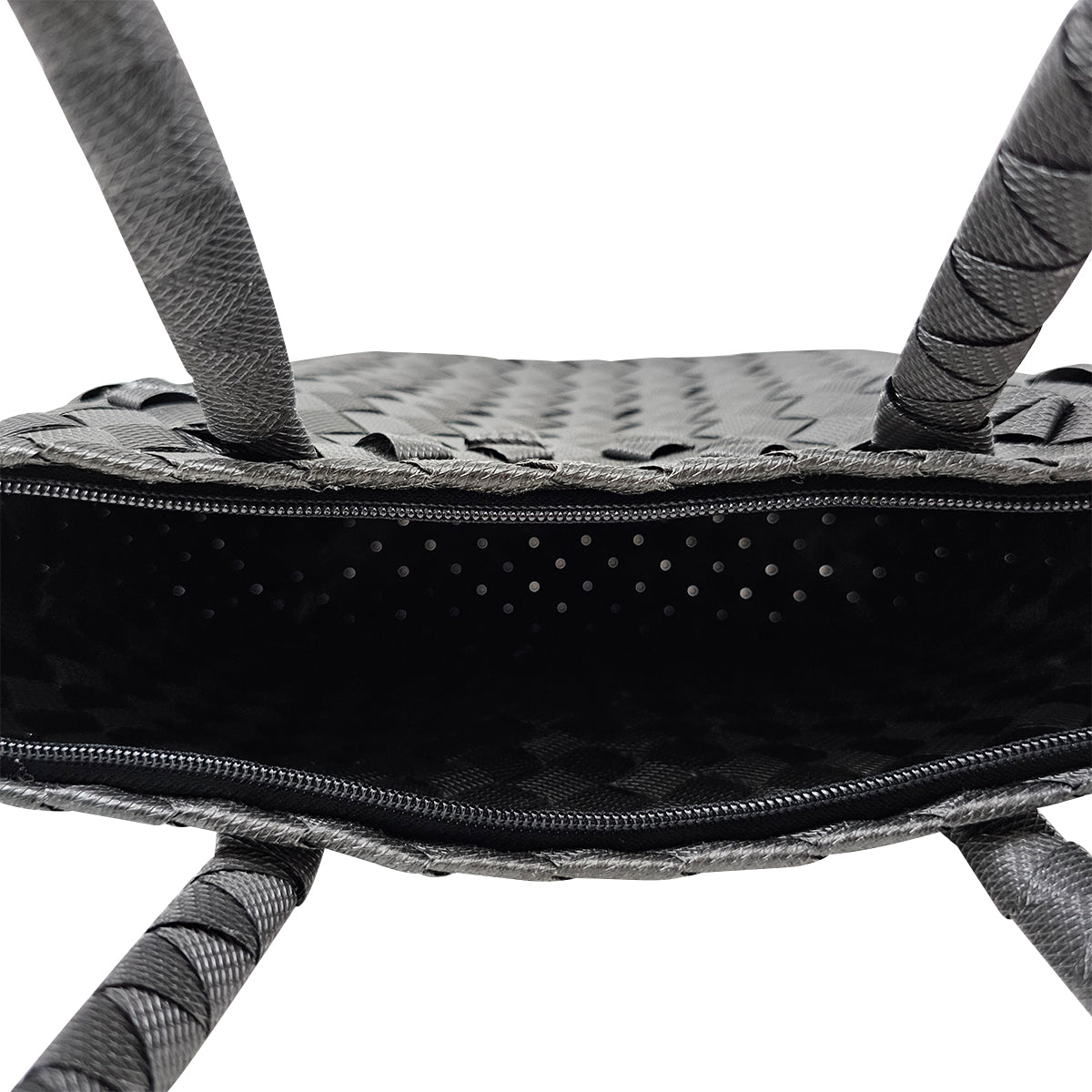 Misenka Handicrafts Philippine Bayong Midnight Black Handy with Zipper Bag - SALE 50% OFF