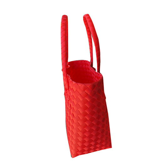 Misenka Handicrafts Philippine Bayong Coral Red Classic Bag - SALE 50% OFF