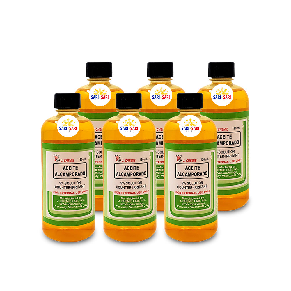 J. Chemie Brand Aceite Manzanilla Oil 120ml, Pack of 6