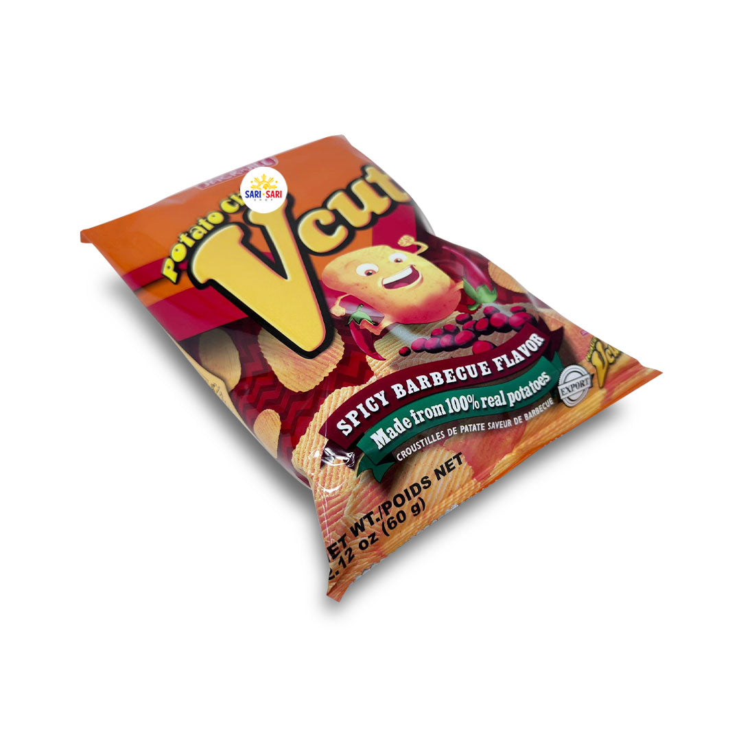 Jack 'n Jill V Cut Potato Chips Spicy BBQ 60g, Pack of 6
