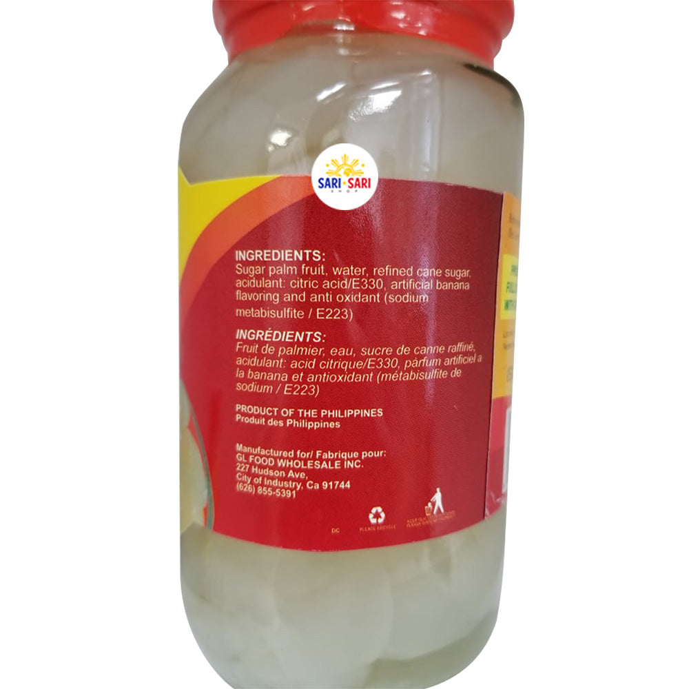 Kapuso Kaong White Sugar Palm in Fruit Syrup 340g