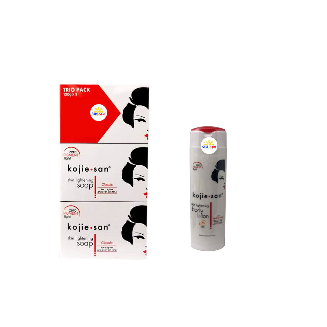 Kojie San Bundles 100gx3 Soap, and Lotion 250g