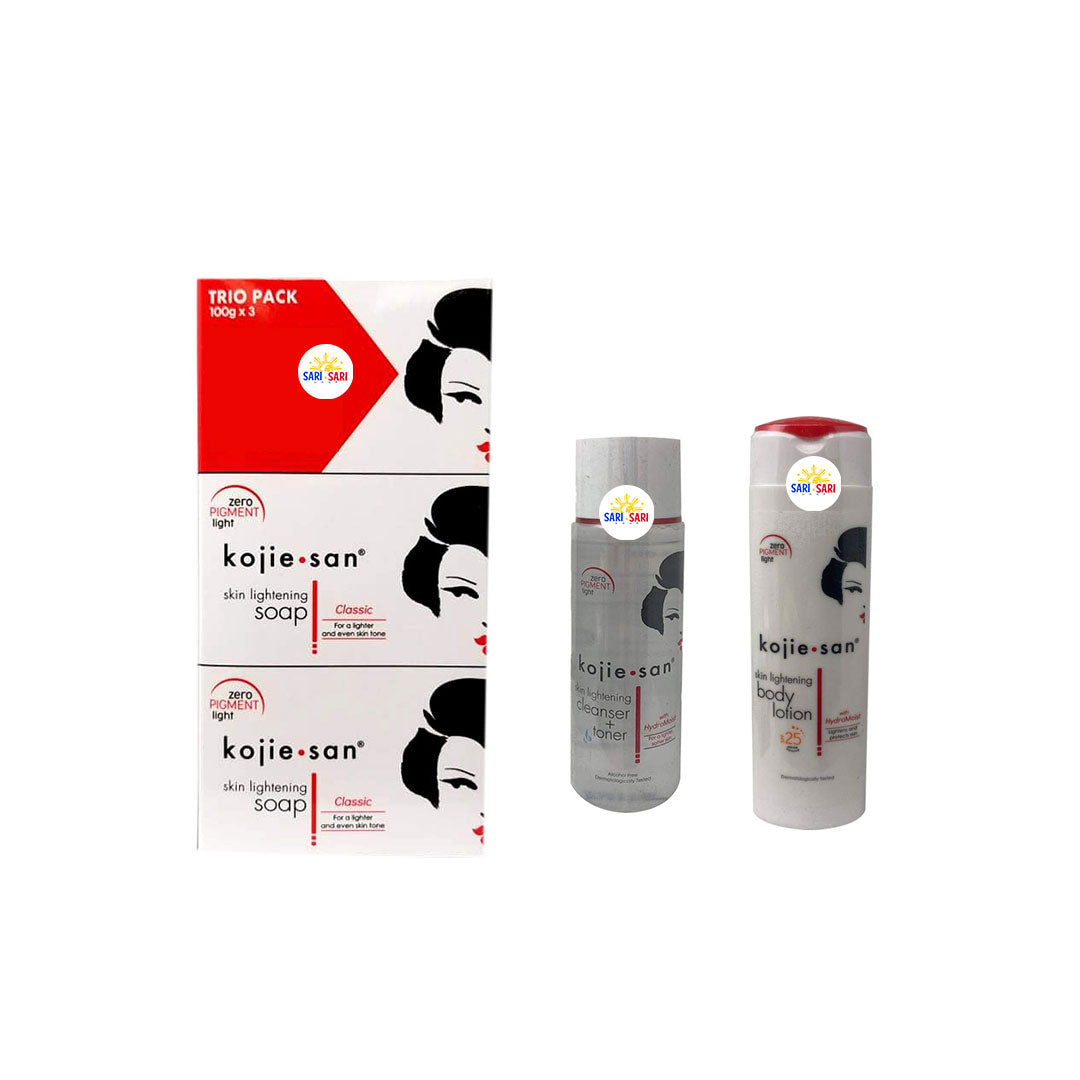 Kojie San Bundles 100gx3 Soap, Toner and Lotion 150g