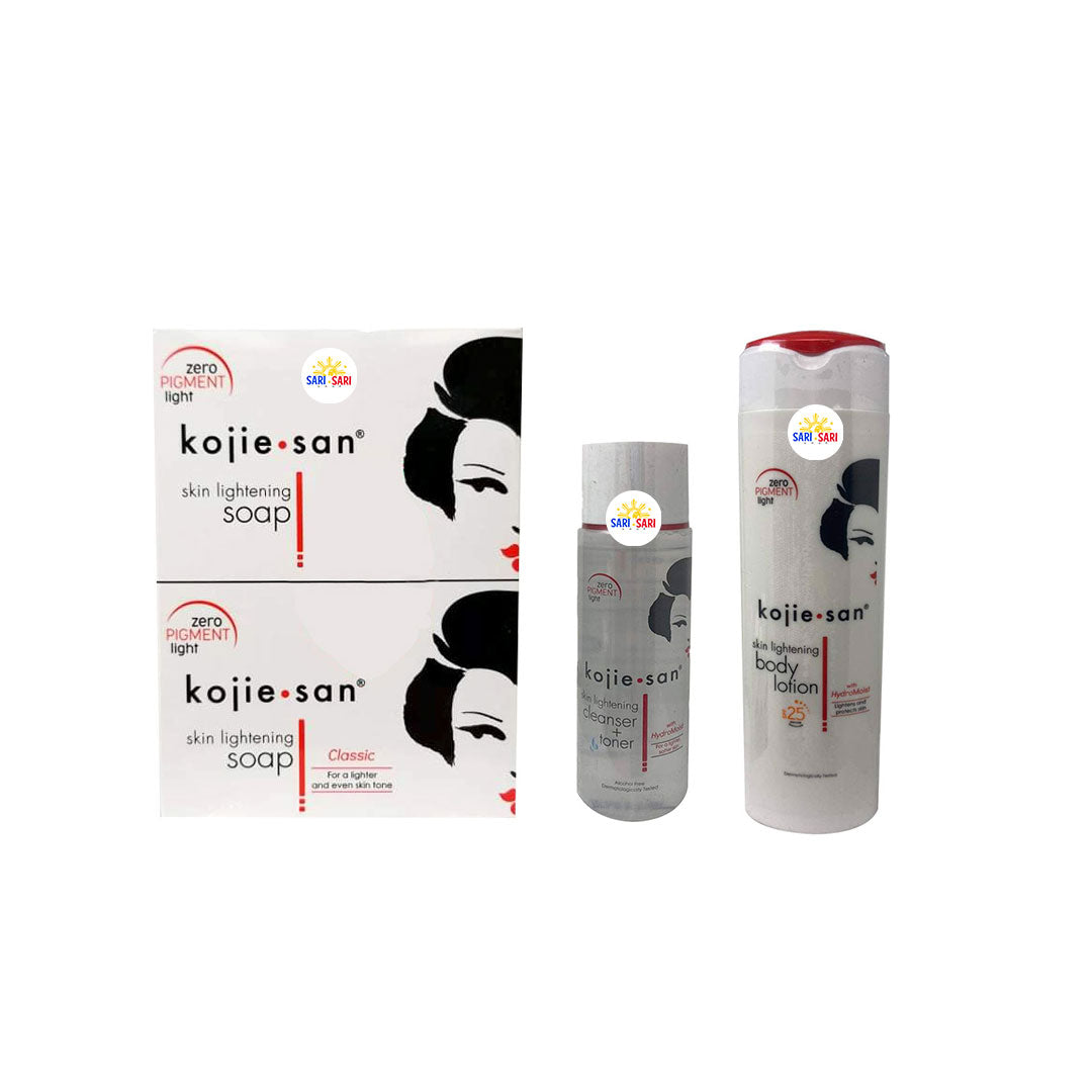 Kojie San Bundles 135gx2 Soap, Toner 100ml and Lotion 250g