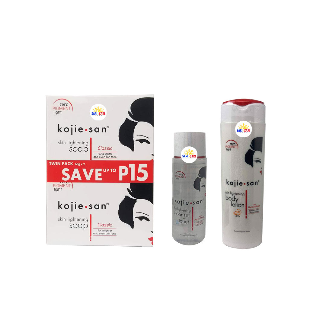 Kojie San Bundles 65xg Soap, Toner 100ml and Lotion 250g