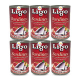 Ligo Sardines 155g, Pack of 6