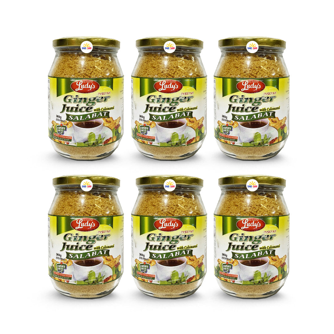 Ludy's Instant Ginger Brew Calamansi Salabat Tea 360g, Pack of 6