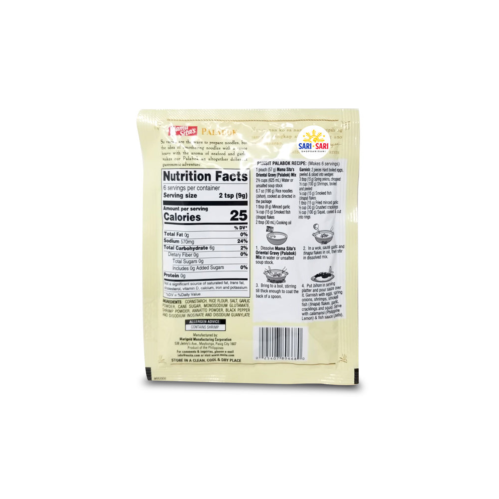 Mama Sita’s Palabok Mix Oriental Gravy 57g - Shop Sari Sari