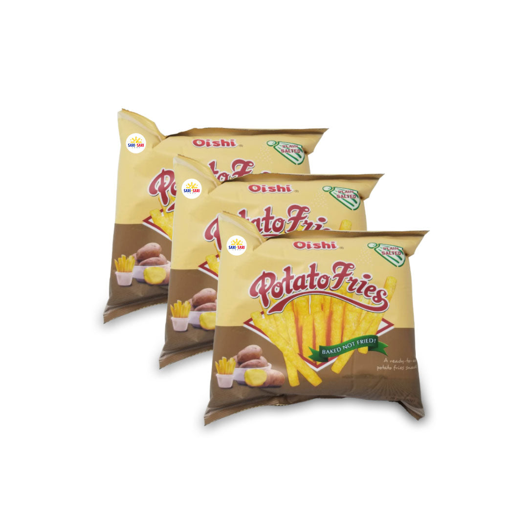 Oishi Potato Fries Salted Plain 60g, Pack of 3