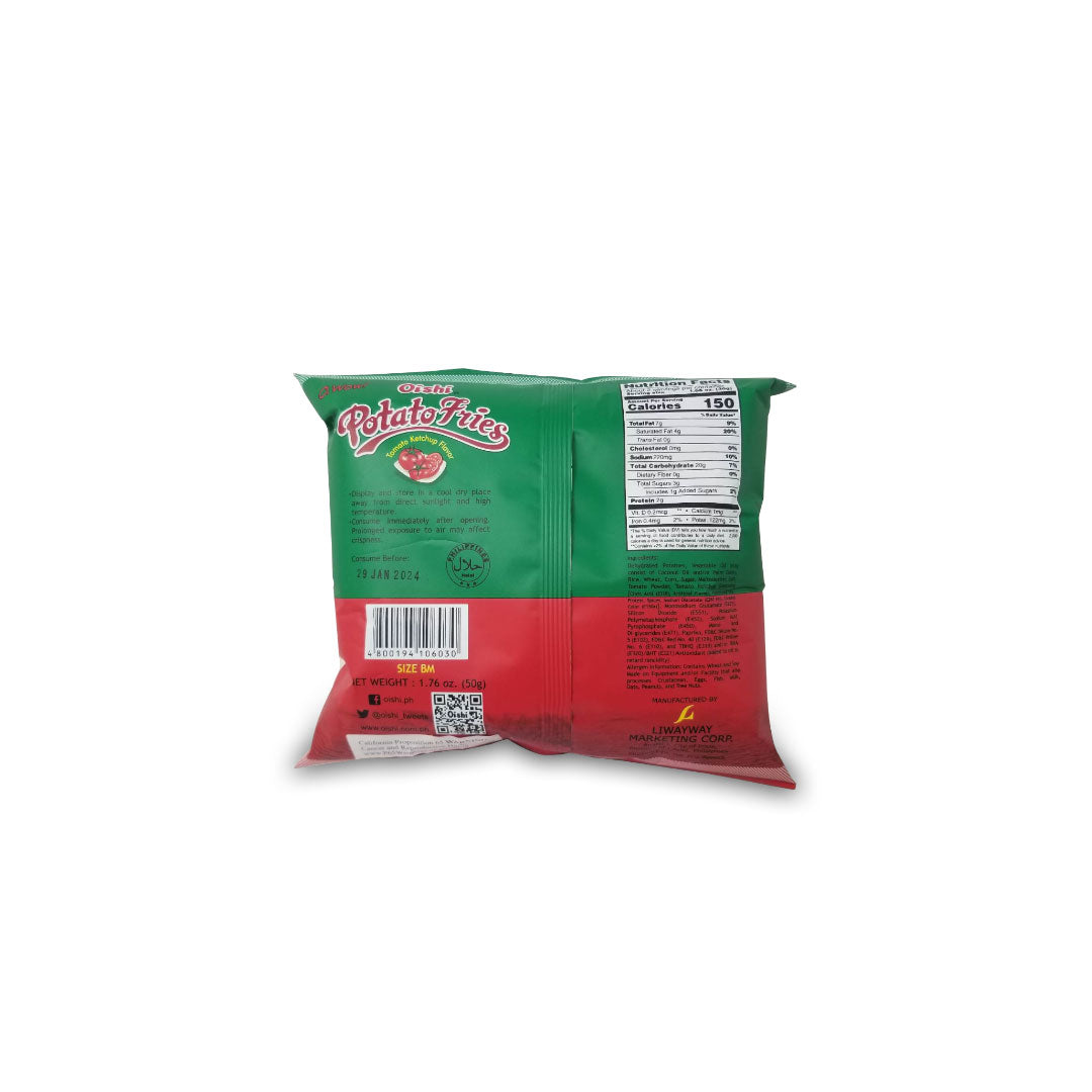 Oishi Potato Fries with Ketchup 60g, Pack of 3