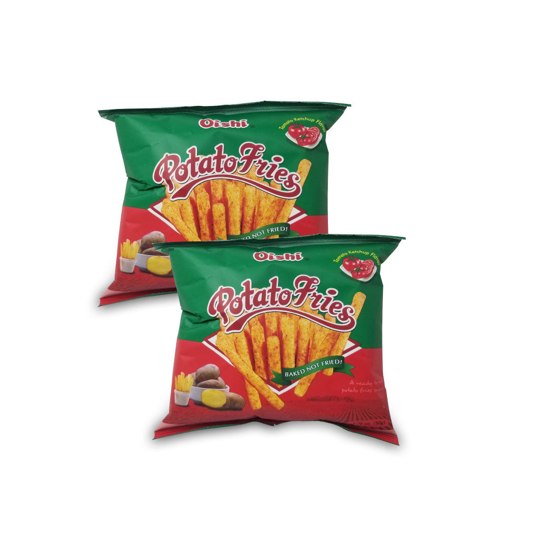 Oishi Potato Fries with Ketchup 60g, Pack of 2