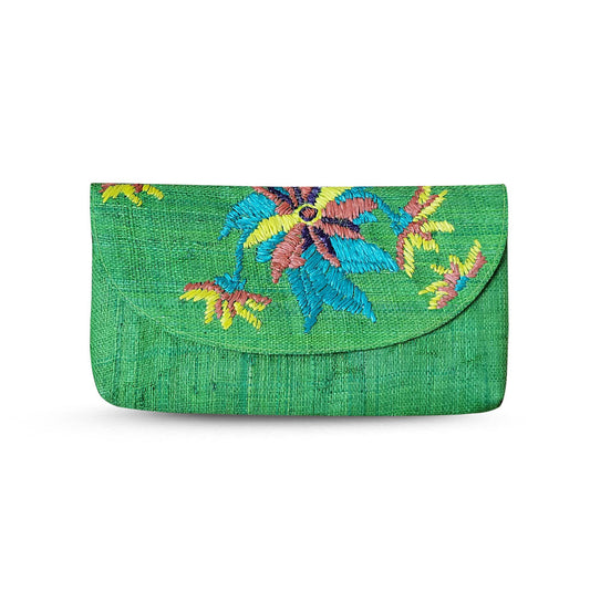 Misenka Embroidered Envelope Clutch