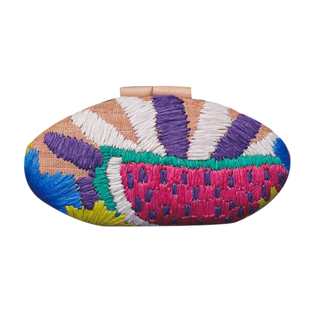 Sale 50% off Misenka Embroidered Hard Clutch - Shop Sari Sari