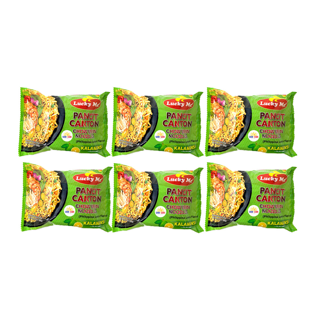 Lucky Me Pancit Canton Instant Noodles 60g, Pack of 6