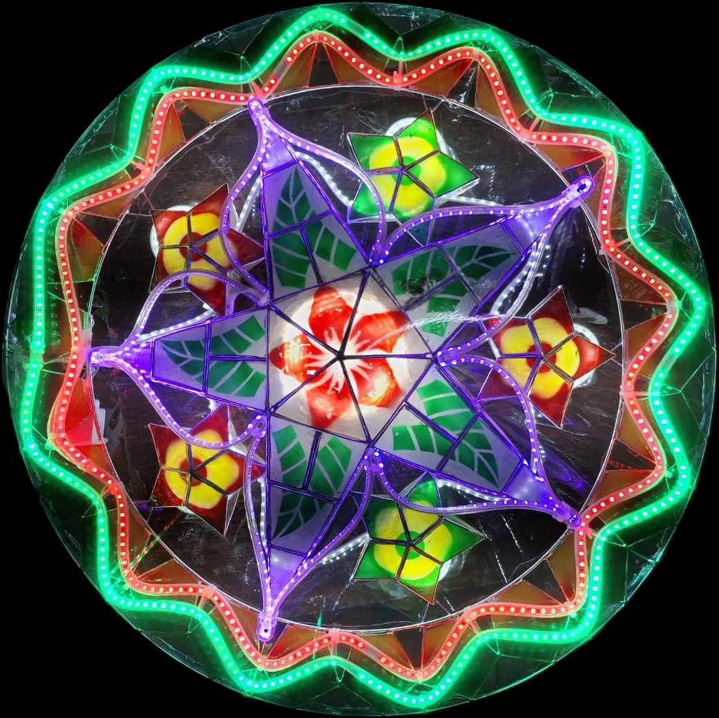 Misenka Capiz Christmas Lantern with LED Lights 30 Inches – Traditional Holiday Décor, Handcrafted Parol Ornament for Indoor & Outdoor Use