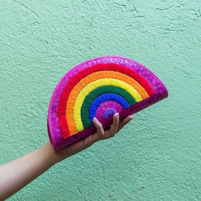 Misenka Half Rainbow Clutch - ShopSariSari.com