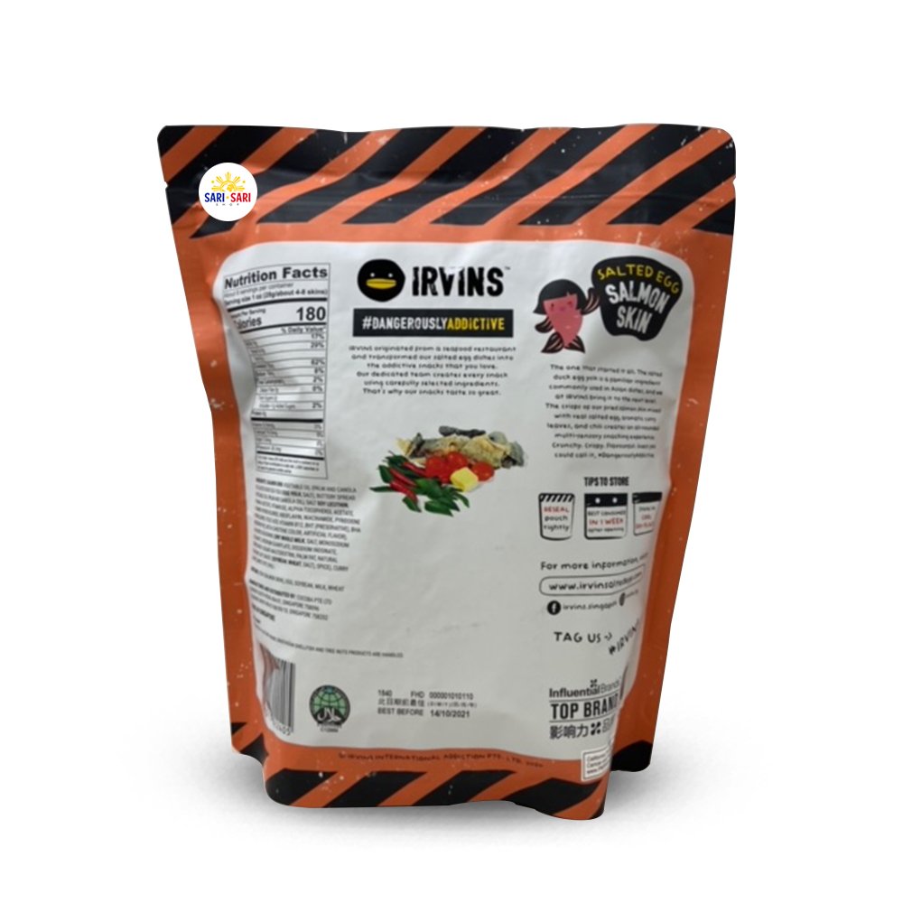 Irvin's Salted Egg Salmon Skin 230g