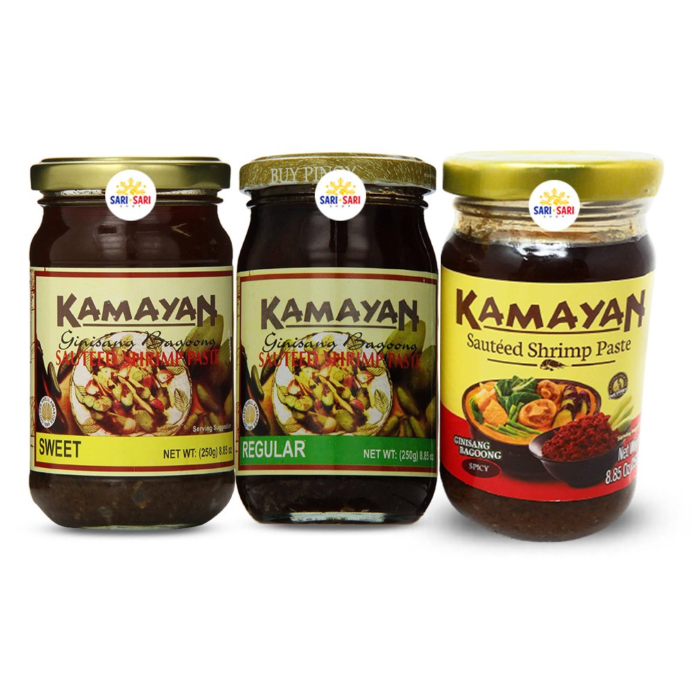 Kamayan Sauteed Shrimp Paste Ginisang Bagoong Sweet, Spicy & Regular 250g Bundle