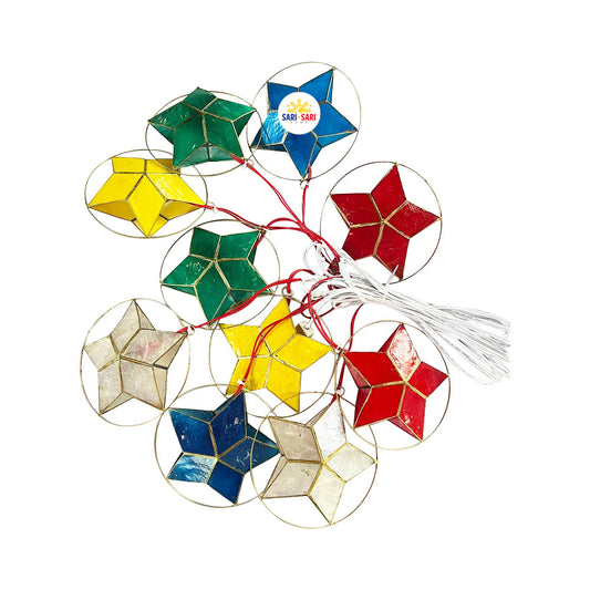 Misenka Kumukutikutitap Lantern Parol na Capiz Mini Stars, SALE 50% OFF