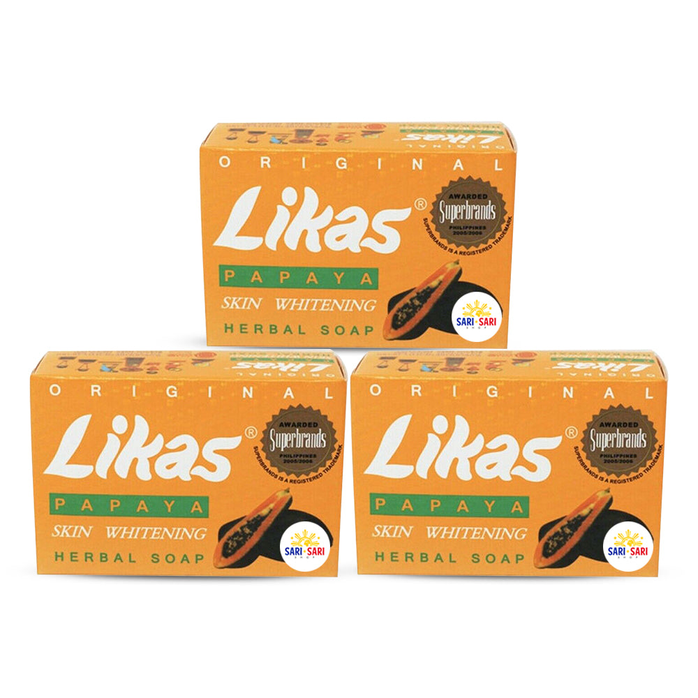 Likas Papaya Bath Soap 135g, Pack of 3
