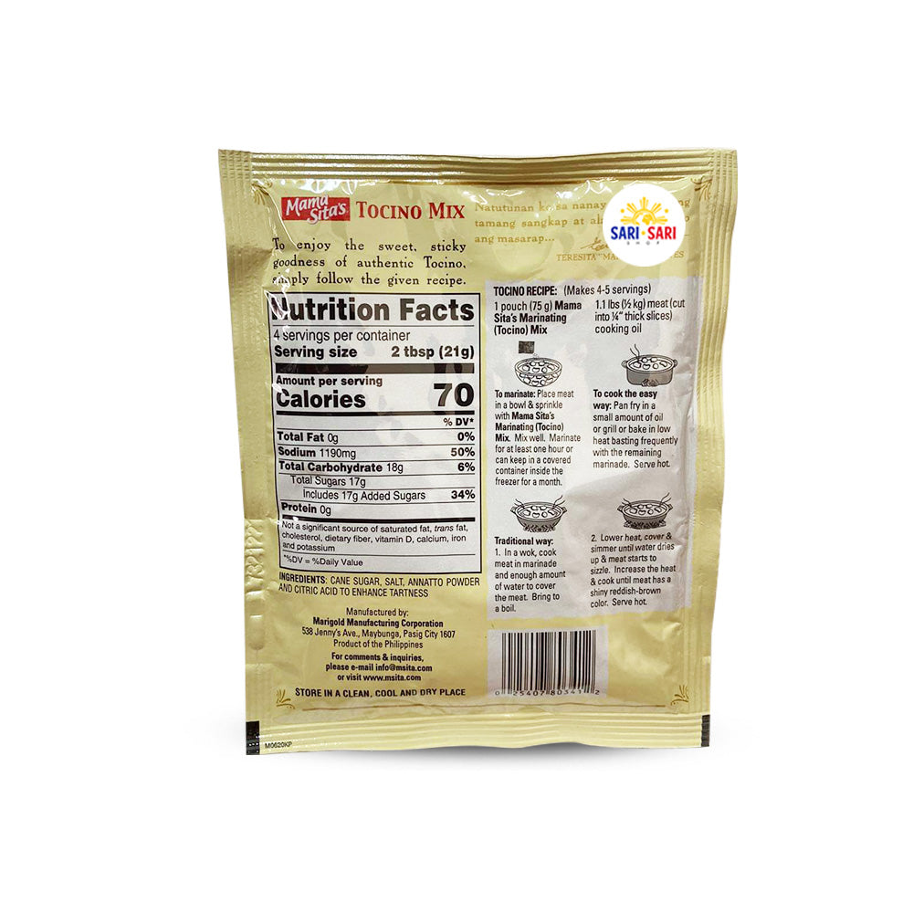 Mama Sita's Tocino Marinating Mix 75g SALE 50% OFF