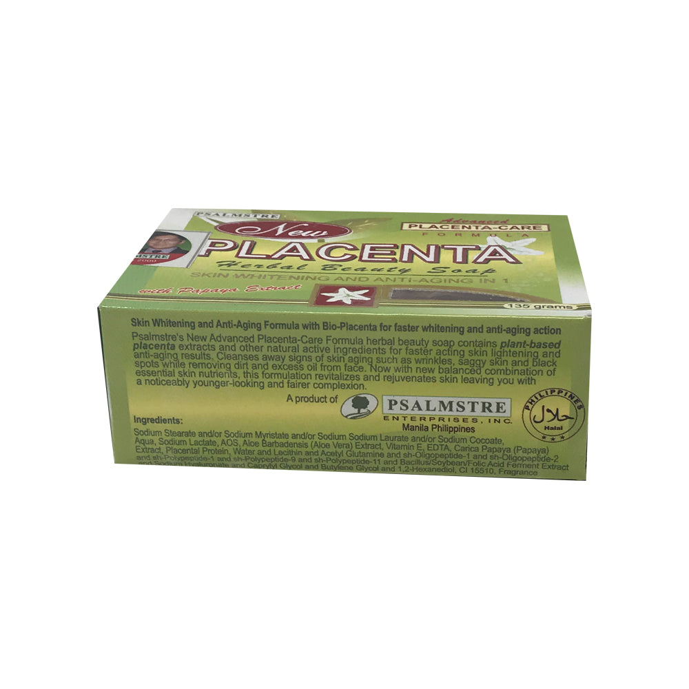 Psalmstre Placenta Herbal Beauty Soap with Papaya Extract 135g, Pack of 1 - Shop Sari Sari