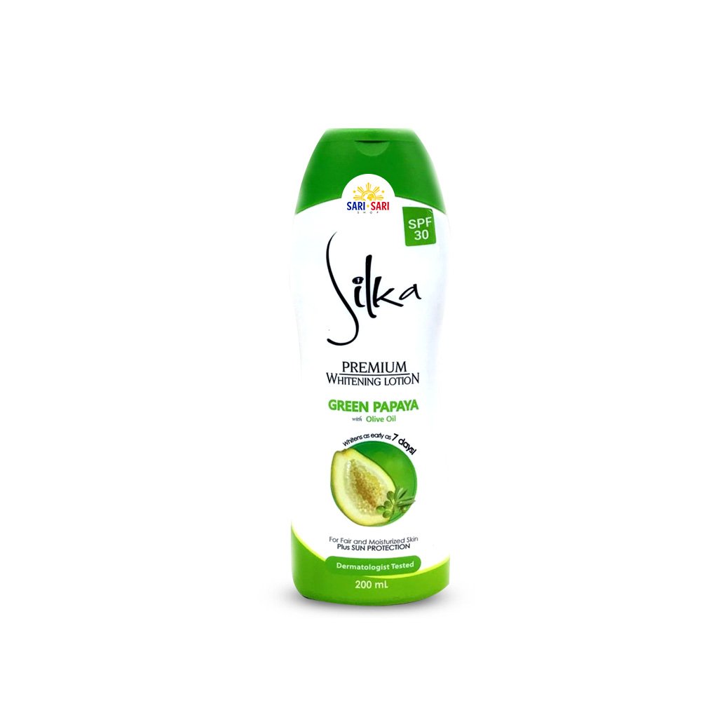 Silka Premium Lotion Green Papaya with Olive Oil SPF30 Papaya 200ml - Shop Sari Sari