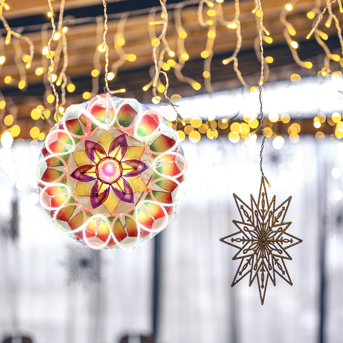 Misenka Capiz Christmas Lantern 12 Inches