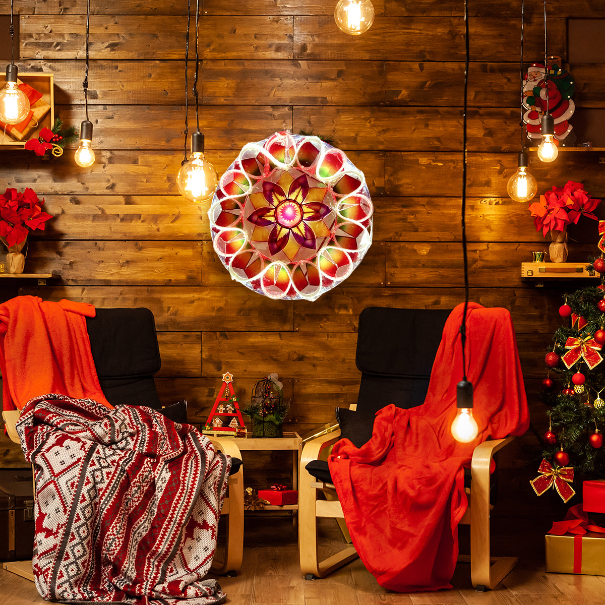 Misenka Capiz Christmas Lantern 12 Inches