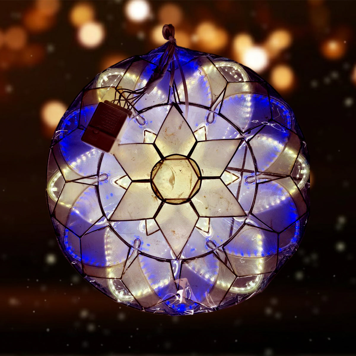 Misenka Capiz Christmas Lantern 12 Inches