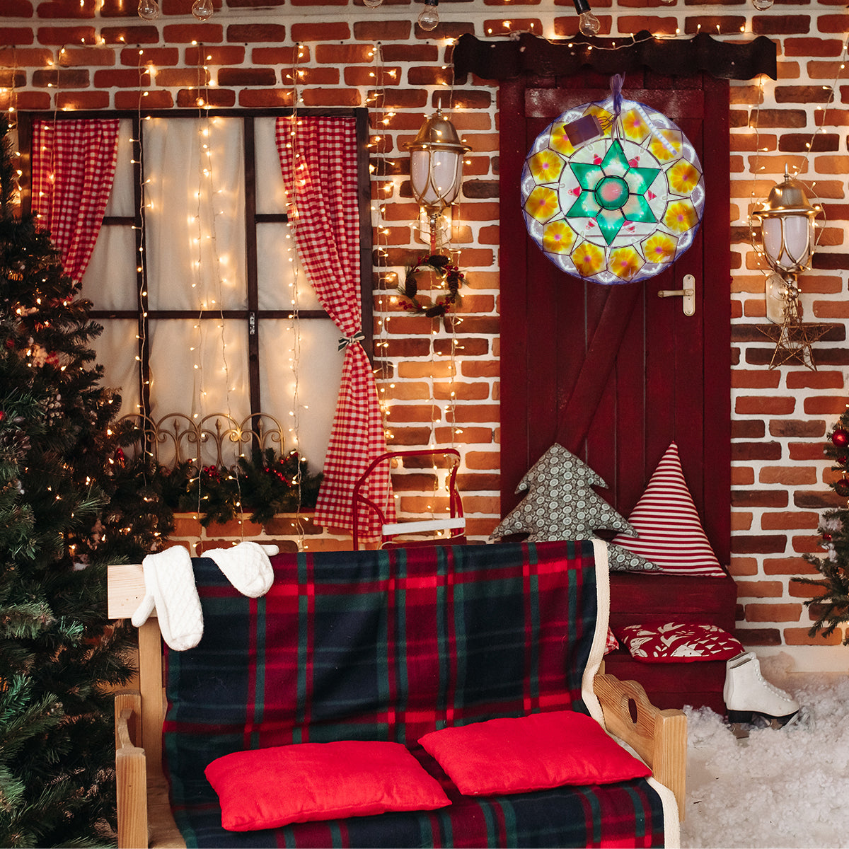 Misenka Capiz Christmas Lantern 12 Inches