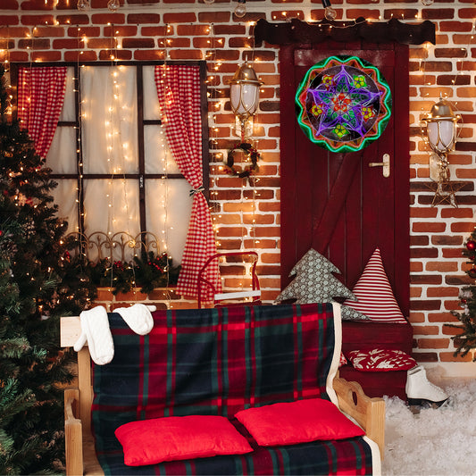 Misenka Capiz Christmas Lantern AC Native, 24 inches