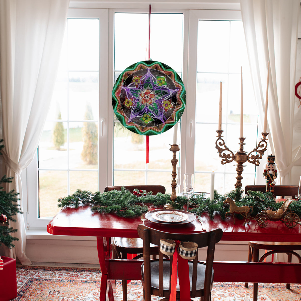 Misenka Capiz Christmas Lantern 30 Inches