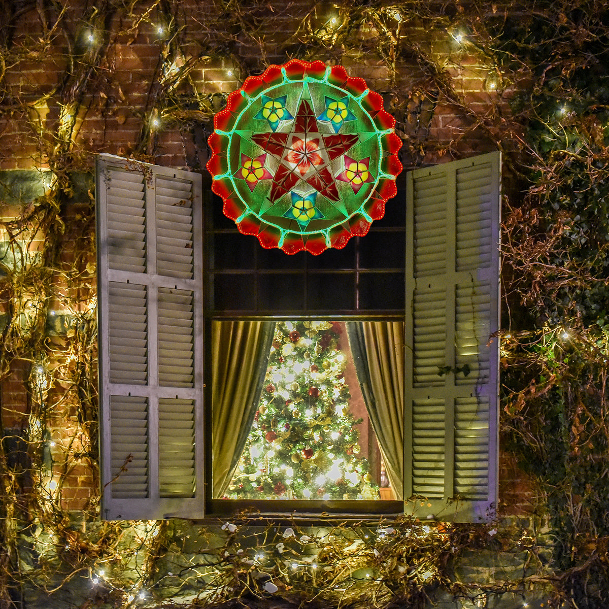 Misenka Capiz Christmas Lantern 30 Inches