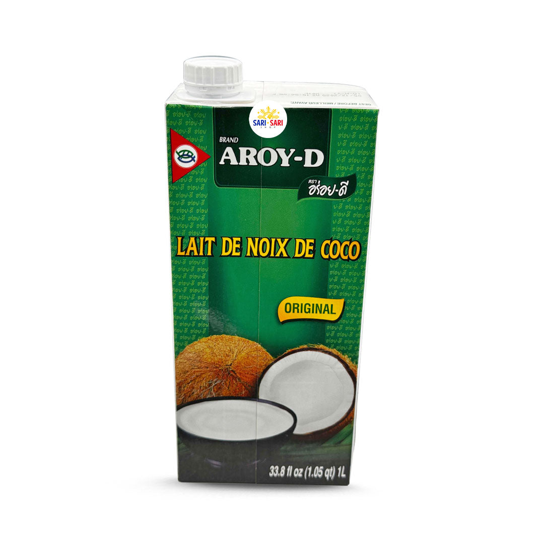 Aroy D Coconut Milk Original Tetra Pack 1 Liter, Pack of 1