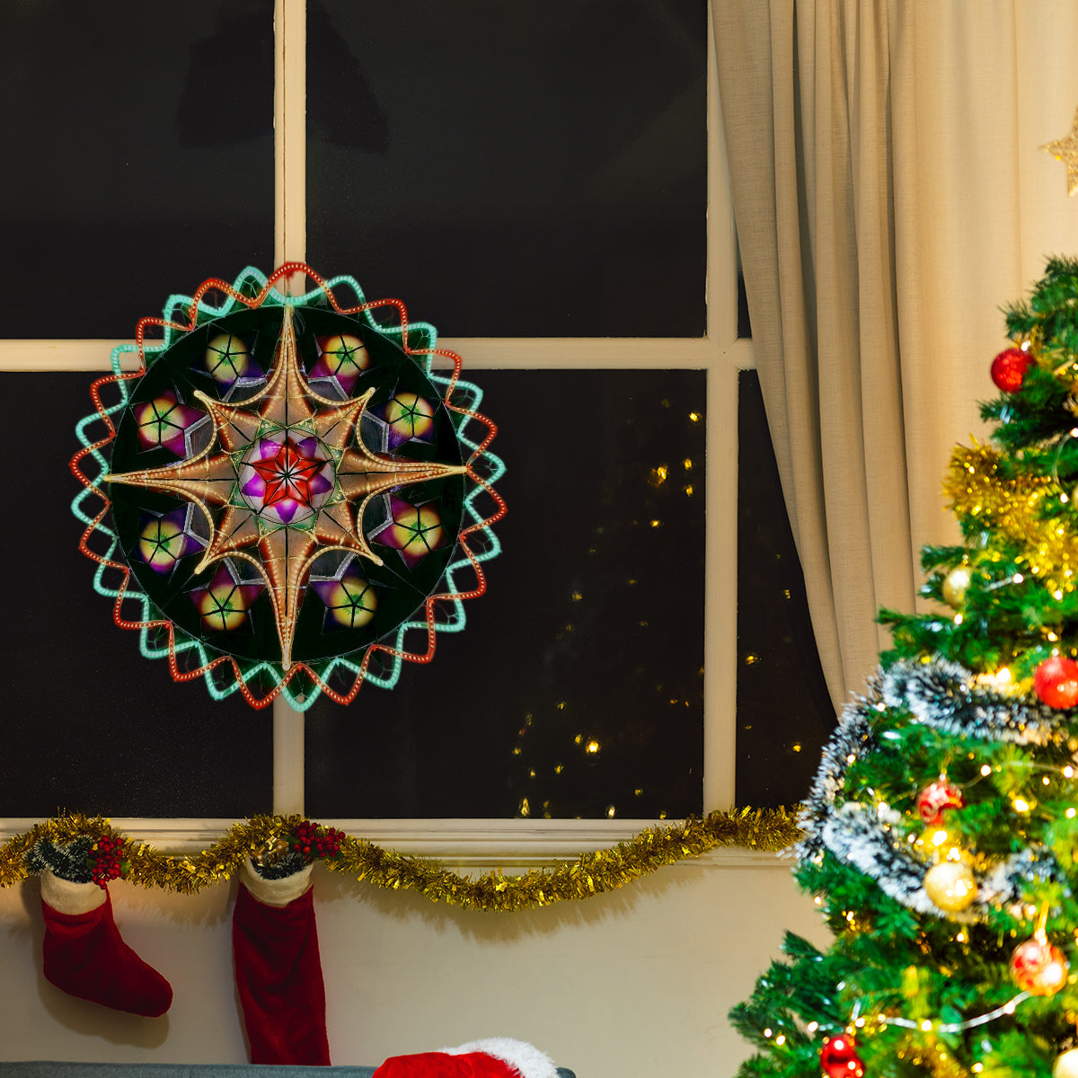 Misenka Capiz Christmas Lantern 30 Inches