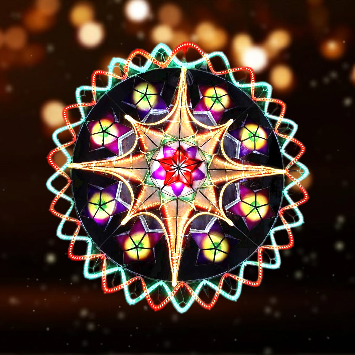 Misenka Capiz Christmas Lantern 30 Inches